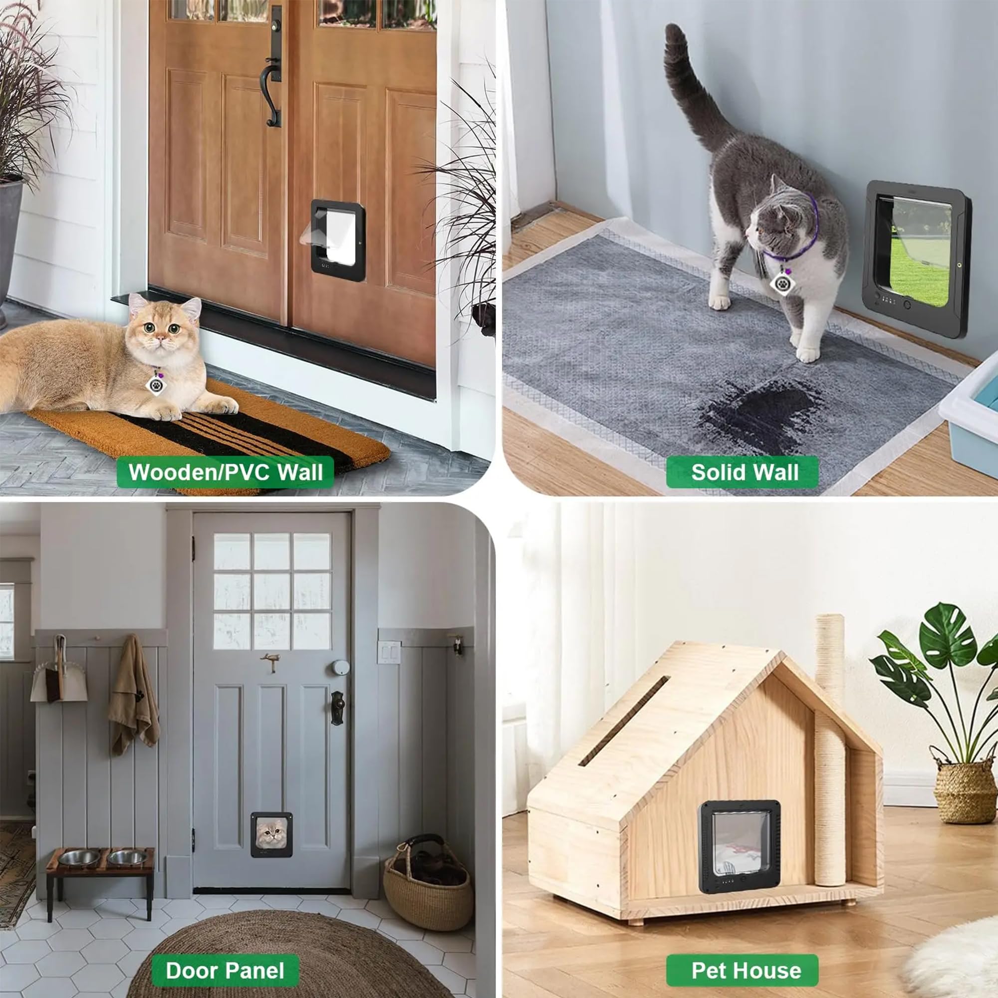 Amazon.co.jp: スマートキャットドア、マイクロチップキャットフラップ